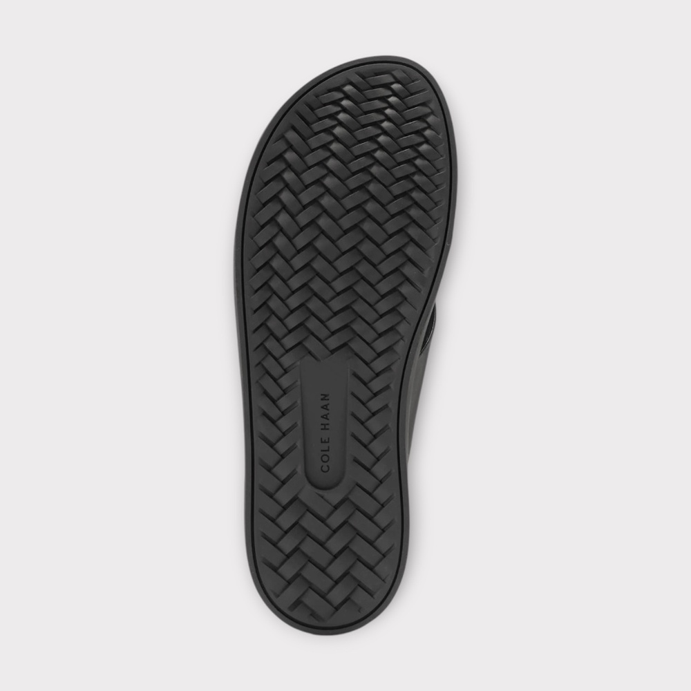 Cole Haan Men's Nantucket Cross Strap Sandals in Black. C38144 - Picture 3 of 6